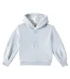 Chloé Logo Cotton Hoodie In Blue