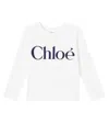 Chloé Logo Cotton Jersey T-shirt In White