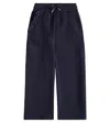 Chloé Logo Cotton Sweatpants In Blue