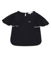 Chloé Logo Organic Cotton Interlock T-shirt In Blue
