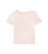 Chloé Kids Logo Embroidered Cotton Jersey T-shirt In Pink