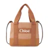 Chloé Kids Logo-print Panel Tote Bag In Brown