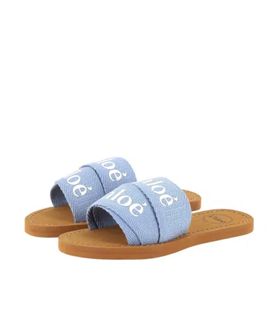CHLOÉ CHLOÉ KIDS LOGO PRINTED SLIP-ON FLIP FLOPS