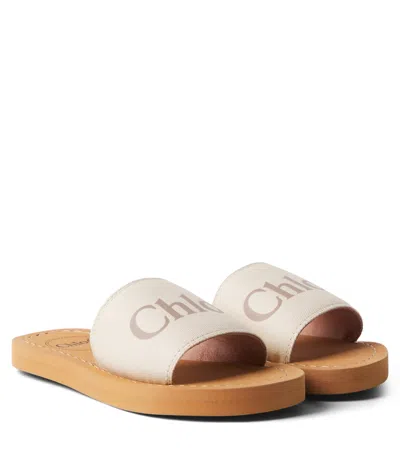 Chloé Kids Logo Slides In Pink