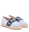Chloé Logo-print Espadrilles In Blue