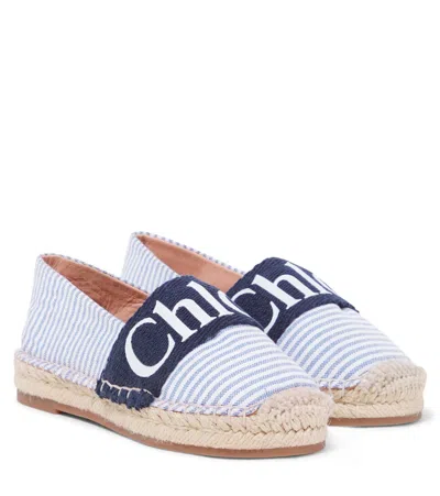 CHLOÉ LOGO STRIPED SANDALS