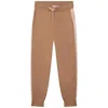 Chloé Chloe Kids Logo Tape Knitted Joggers In Brown