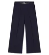 Chloé Kids Logo Wide-leg Pants In Black