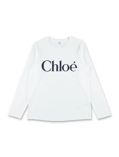 CHLOÉ CHLOÉ KIDS LONG-SLEEVE COTTON T-SHIRT