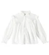 Chloé Ruffled Cotton Blouse In White