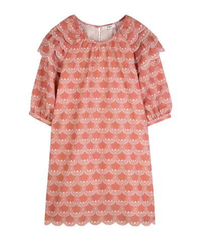 Chloé Chloe Kids Ruffled Crewneck Dress In Multi