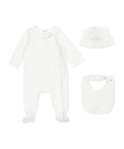 Chloé Kids Ruffled Logo Printed Baby Gift Set In White