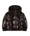 Chloé Kids Shiny Hooded Puffer Jacket In Black