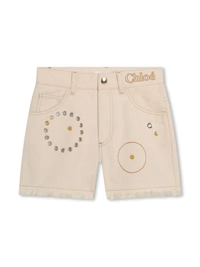 CHLOÉ CHLOÈ KIDS SHORTS IVORY