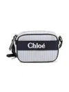 Chloé Logo Shoulder Bag In Blue