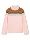 Chloé Roll-neck Knitted Jumper In Pink