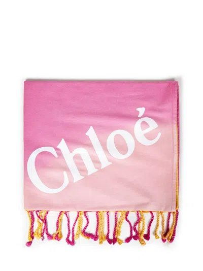 Chloé Kids Towel In Pink