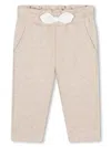 Chloé Bow-detail Cotton Trousers In Neutrals