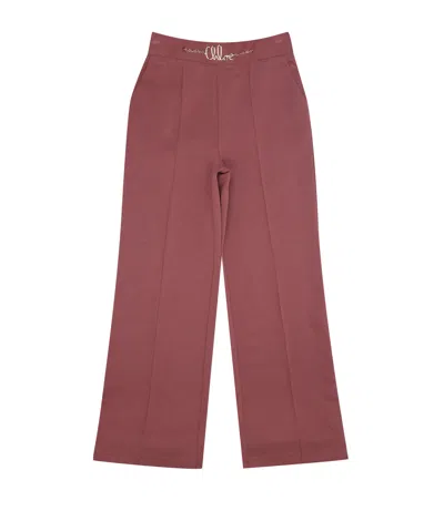 Chloé Chloè Kids Trousers Wine In Burgundy
