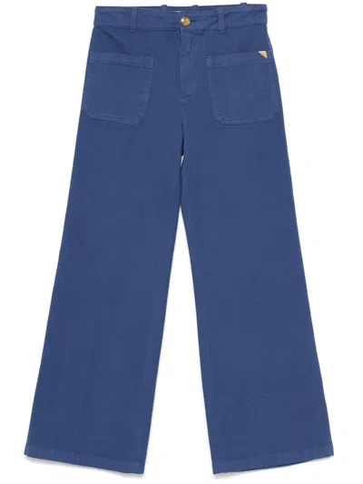 Chloé Klassische Cropped-hose In Blau