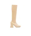 Chloé Janis 80 Knee-high Faux Leather Boots In Neutral