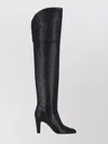 Chloé Knee-high Boots With Pointed Toe And Cone Heel In Black