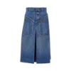 Chloé Knee-length Skirt In Washed Blue Denim Women In Blue