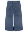 Chloé Knee-length Skirt In Washed Blue Denim Women In Blue