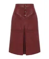 Chloé Knee-length Skirt In Leather In Red