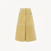 Chloé Knee-length Skirt In Suede In Yellow