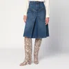 Chloé Knee-length Skirt In Washed Blue Denim Women In Blue