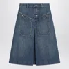 Chloé Knee-length Skirt In Washed Blue Denim Women In Blue