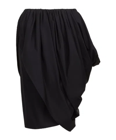 Chloé Knee-length Wrap Skirt In Cotton Poplin In Black