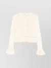 Chloé Latte-colored Crochet Cardigan In Blend In Neutral