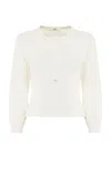 Chloé Knit Jersey Polo Top In White
