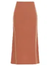 Chloé Knit Midi Skirt Ribbed Waistband