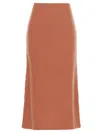 Chloé Flared Maxi Skirt In Orange