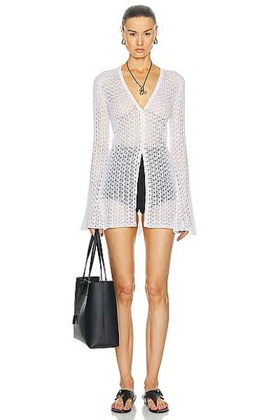 Chloé Knit Long Sleeve Dress In Iconic Milk