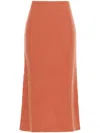 Chloé Flared Maxi Skirt In Orange