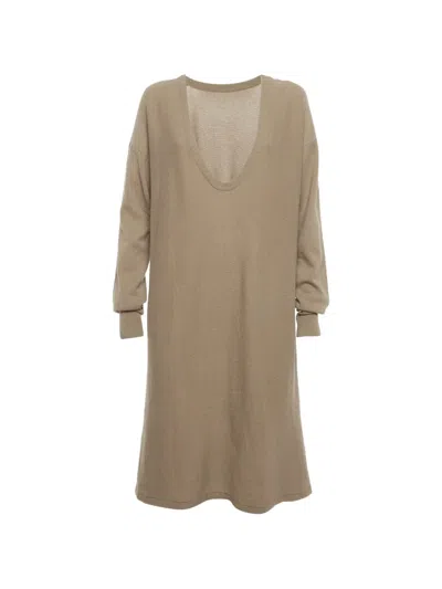 Pre-owned Chloé Knit Midi Dress In Neutral
