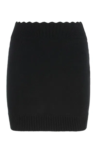 Chloé Knit Mini Skirt Made Of Wool And Cashmere In Black