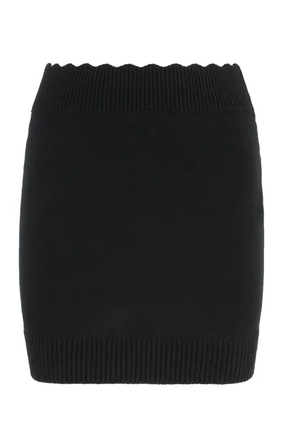 Chloé Knit Mini Skirt Made Of Wool And Cashmere In Black