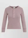 Chloé Knit Pullover Long Sleeves Crew Neck Ribbed In Pink