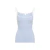 Chloé Knit Tank Top In Blue
