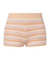 Chloé Knitted Cotton Shorts In Orange