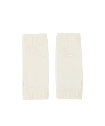 Chloé Knitted Fingerless Gloves In White