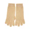 Chloé Knitted Gloves With Logo Embroidery Kids In Brown