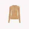 Chloé Apricot-coloured Ribbed Silk Jersey In Pink