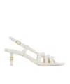 Chloé Marcie Leather Sandals In White