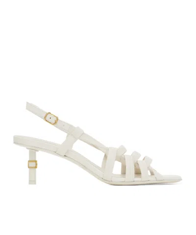 CHLOÉ KNITTED OPEN-HEELED SANDALS